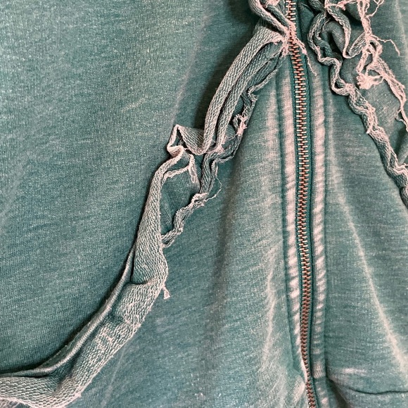 Evy’s Tree Brilla Zip Hoodie Teal Size L Fairycore Boutique Cozy - Picture 3 of 10